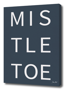 Mistletoe, minimal modern Christmas print