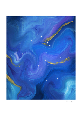 Celestial Nebula Swirl Abstract #1 #decor #art