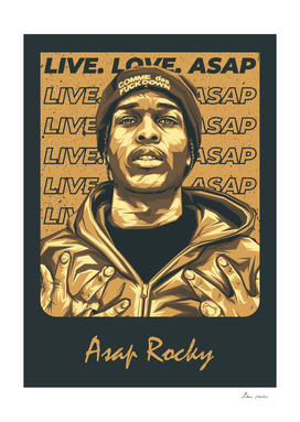 Asap Rocky pop art rapper