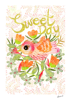 Sweet Day with Bird and Floral