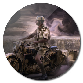 Soldier on Motorcycle