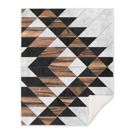 Urban Tribal Pattern No.9 - Aztec - Concrete and Wood