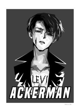 levi ackerman black and white