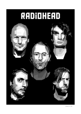 radiohead music black and white
