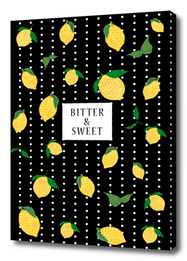 BITTER & SWEET - lemon yellow & real black -