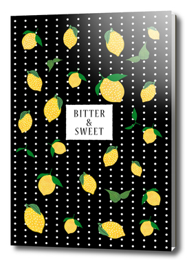 BITTER & SWEET - lemon yellow & real black -