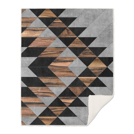 Urban Tribal Pattern No.10 - Aztec - Concrete and Wood