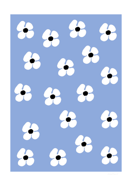 flower pattern - blue