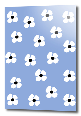 flower pattern - blue
