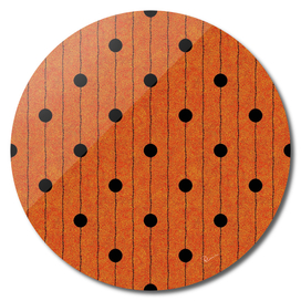 Halloween Polka-dots on Orange Velvet