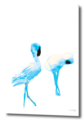Blue Flamingos