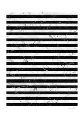 Marble Stripes Pattern - Black and White