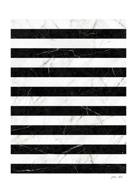 Marble Stripes Pattern 2 - Black and White