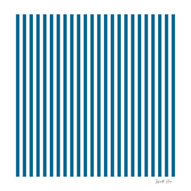Blue Sapphire Small Vertical Stripes | Interior Design