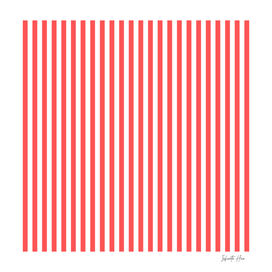 Radical Red Small Vertical Stripes | Interior Design