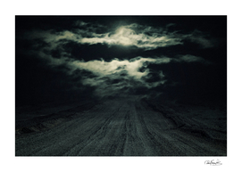 Dark Night Landscape Scene