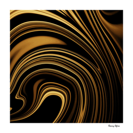 Gold Abstract liquid wave
