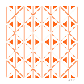 Neon Orange Art Deco Triangles | Beautiful Interior Design