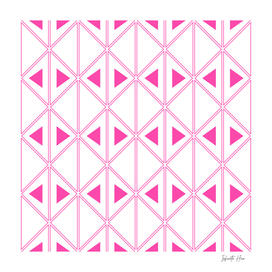 Neon Pink Art Deco Triangles | Beautiful Interior Design