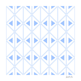 Pale Cornflower Blue Art Deco Triangles | Interior Design