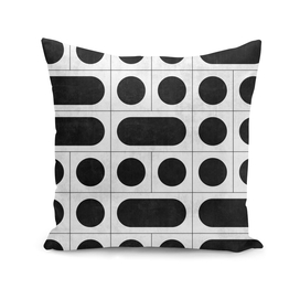 Mid-Century Modern Pattern No.13 - Black and White Concrete