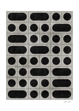 Mid-Century Modern Pattern No.15 - Black and Grey