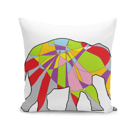 Stylized color blast elephant