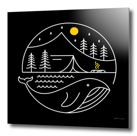 Camping on a Whale PNG
