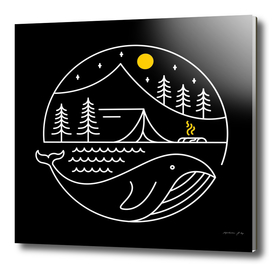 Camping on a Whale PNG