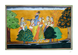 Krishna Radha and Gopies