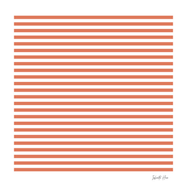 Terra Cotta Small Horizontal Stripes | Interior Design