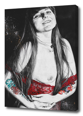 Marta III | smiling nude girl erotic drawing