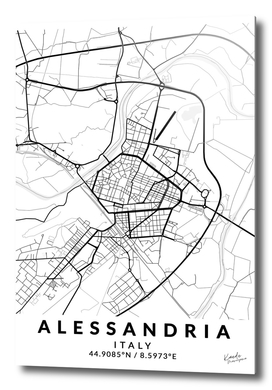Alessandria City Map White