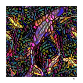 mosaic, fish, fish tail, design trend, multi-color,