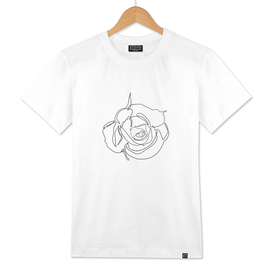 Rose Flower one line art