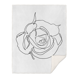 Rose Flower one line art