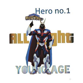 AllMight young age my hero academia Silhouette art
