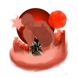 Zombieman hero opm double silhouette art