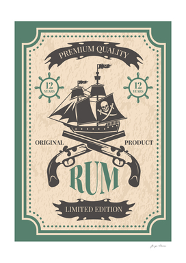 Rum Pirates Poster Illustration
