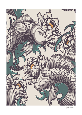 Koi Fish Japan Illustrations