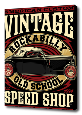 Vintage Rockabilly Old Scholl Speed Shop