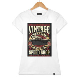 Vintage Rockabilly Old Scholl Speed Shop