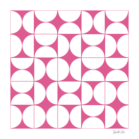 Dark Pink Random Semicircles | Beautiful Interior Design