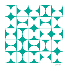 Persian Green Random Semicircles | Beautiful Interior Design