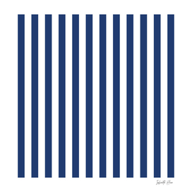 Blue Medium Vertical Stripes | Interior Design
