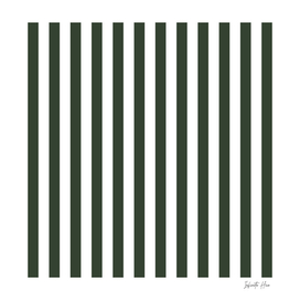 Hunter Green Medium Vertical Stripes | Interior Design