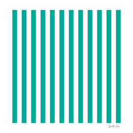 Persian Green Medium Vertical Stripes | Interior Design