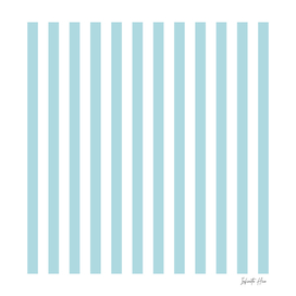 Powder Blue Medium Vertical Stripes | Interior Design