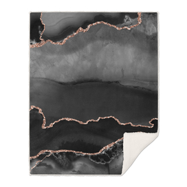 Black & Rose Gold Agate Texture 02
