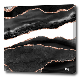 Black & Rose Gold Agate Texture 08